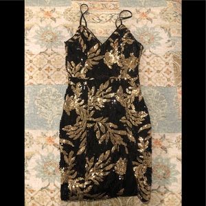 Papaya Sequins Mini Dress